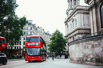 double, decker bus, london road traffic signal, Advertisement, Architecture, British, Capital, Cityscape, England, Heritage, London