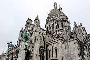 sacre coeur, rises, hilltop, paris, france., architecture, cathedral, catholic, church, dome, europe