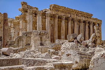 chrám, Jupiter, římský, antický, sloupec, architektura, starověké, kámen, starověk, baalbek, Libanon