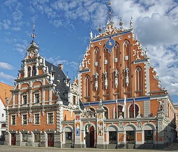 Λατβία, riga, σπίτι των μαύρων ματιών, ιστορικό κέντρο, αρχιτεκτονική, προσόψεις, σπίτια, ιστορικά, βαλτικών κρατών