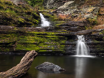 lower, section, factory, falls, -, viewed, bottom, one, three, main, waterfalls