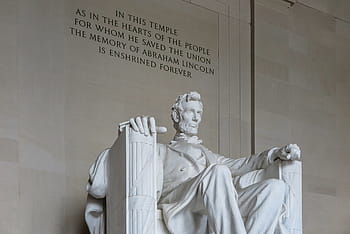 národní, nákupní centrum, Washington DC, Abraham Lincoln, vyřezávané, citát, Amerika, americký, slanina, hlavní město, řezba