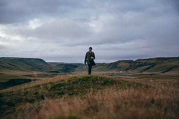 turista, nesoucí, Fotoaparát, skalnaté, islandské pole, 25-30 let, dobrodružství, dobrodruh, formace, Island, Bunda