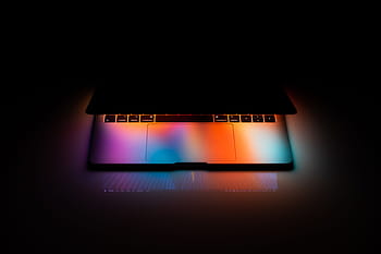 macbook, pro, noche, manzana, negro, colorido, colores, computadora, creativo, oscuro, escritorio