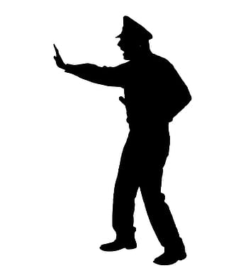 policista, důstojník, jednotný, stop, Varování, polohovací, čepice, zločin, místo činu, silueta, formální