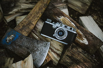 vinobraní, Fotoaparát, sekera, dřevo, sekaný, tapeta na zeď, leica, klasický, retro, fotografie, fotograf