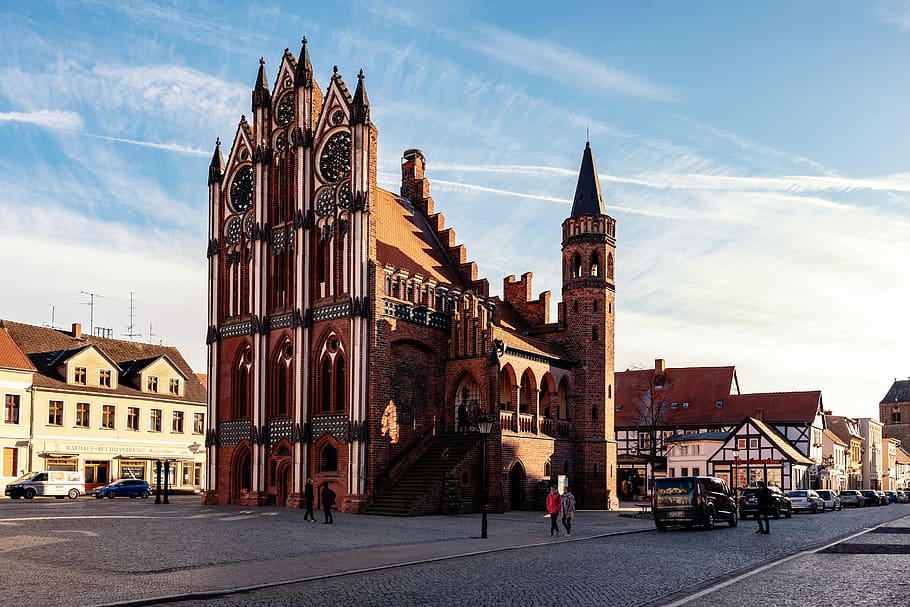 Německo, saxony-anhalt, tangermünde, historicky, Zajímavosti, architektura, budova, Německo mapa, hrad, romantický, mezník