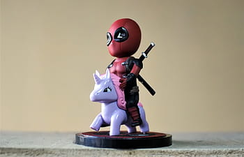 toy, marvel, figurine, unicorn, horse, dead, pool, anime, cartoon, comic, character