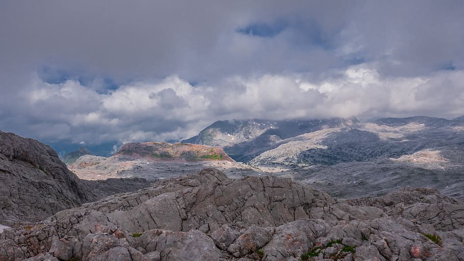 landscape, mountains, sky, steinernes meer, berchtesgaden national park