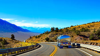 roadtrip, usa, califronia, amazing, landscape, color, truck, travel, tanker, road, blue