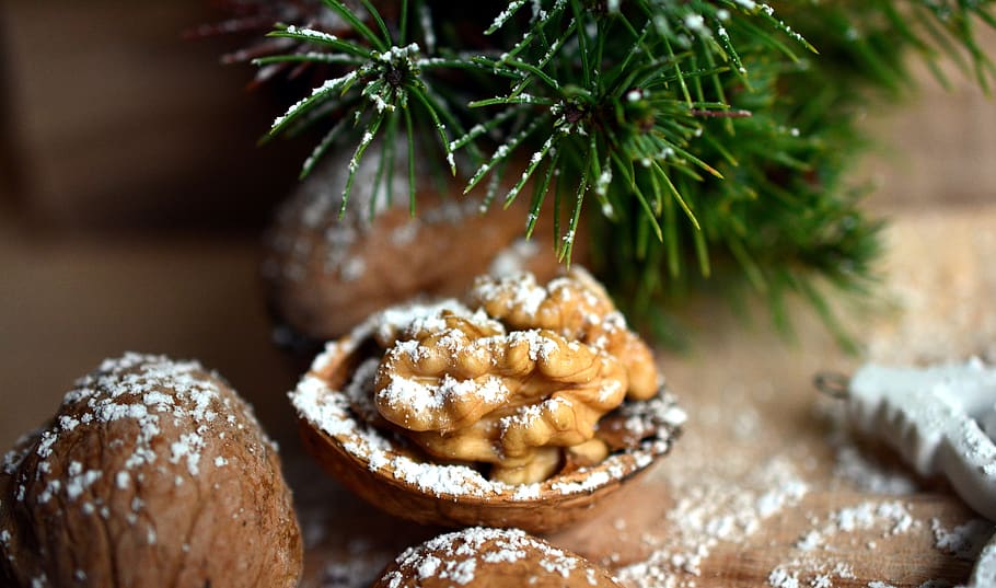 walnut, nut, christmas motif, christmas, fruit bowl, advent, christmas time, healthy, food