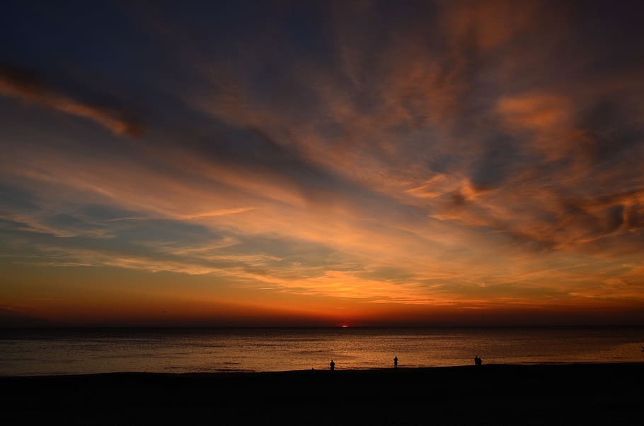 sylt, wenningstedt, sunset, beach, north sea, island, vacations, abendstimmung, sea, night, evening