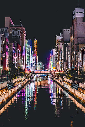 dark, night, city, lights, building, structure, tower, architecture, skyline, urban, skyscraper