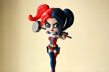 harley, quinn, young, lady, female, girl, toy, figurine, colorful, dc, comic