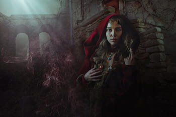 fantazie, temný, gotický, ženský, morgan le fay, arthurské legendy, velbloud, čarodějnice, čarodějnictví, sen, žena