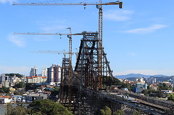 stavební inženýrství, pracovníků, architekt, konstrukce, obnovení, florianopolis, Brazílie, hercílio luz bridge, jeřáb, ostrov santa catarina, historické dědictví