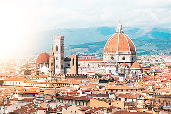 duomo, s., maria del fiore, Firenze, Olaszország, építészet, duomo s. maria del fiore, Európa, öreg város, folyó, felső