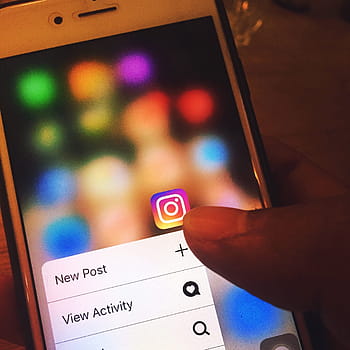 mobilní, pohybliví, telefon, přístroj, jablko, instagram, aplikace