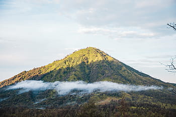 zelená, zataženo, den, dobrodružství, modrý, mrak, Guatemala, kopec, louka, hora, vrchol