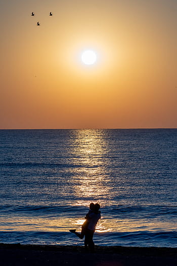 beach, couple, love, sunrise, ocean, sea, summer, woman, romantic, romance, vacation