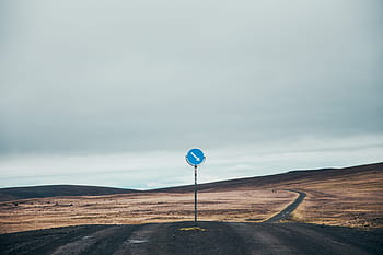 keep, right arrow road sign, desert highway, cloud, clouds, direction, dirt, highway, horizon, land, landscape