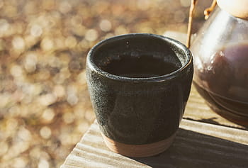 venkovní káva, Černá, chemex, káva, pohár, filtr, filtrovaná káva, venkovní, stůl