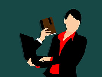 ilustrace, osoba, dostat, čtenářský materiál, online, prameny, elearning, ruka, laptop, hospodářství, rezervovat