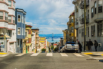 サンフランシスコ、 通り、 シティ、 米国、 都市、 ダウンタウン、 道路、 有名な、 観光、 建築、 カリフォルニア
