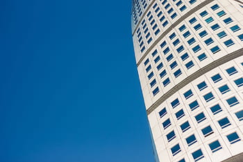 zkroucený, vnější, otáčení, trup, malmö, Švédsko, modrý, nebe, Pozadí, architektura, umění