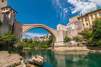 bosnia, mostar, herzegovina, europe, travel, landmark, history, city, town, famous, old
