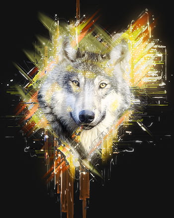 ulv, rovdyr, canidae, canis lupus, jæger, kødædere, hundeartig, dyr, pattedyr, abstrakt, digital manipulation
