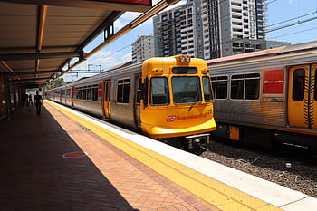 train, rail, queensland rail, qr, brisbane, australia, emu, electric, multiple, unit, public transport