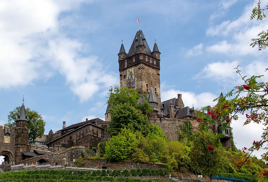 germany, cochem, imperial castle, places of interest, imposing, middle ages, knight's castle