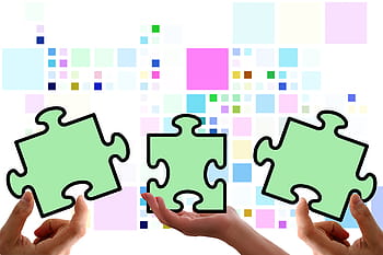 puzzle, Condividere, elementi, unendo insieme, squadra, lavoro di squadra, insieme, cooperazione, cooperare, Comunità, spirito di squadra