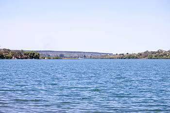 výhled na jezero, voda, krajina, modrý, Příroda, nebe, jezero, strom, zelená, les, letní