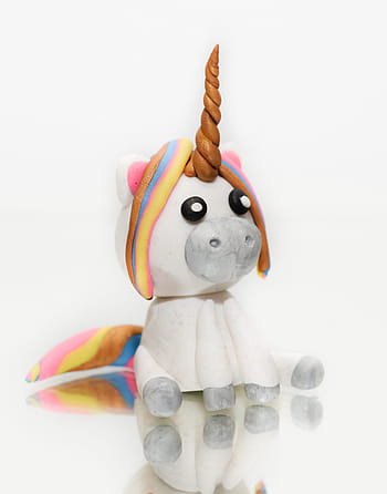 unicorn, figurine, clay, mystical, horse, animal, figure, ornament, fantasy, toys, reflection