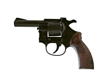 pistole, střelná zbraň, zbraň, Černá, revolver, ochrana, kov, izolovaný, bílý