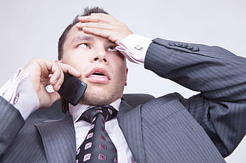 confused, adult, boss, business, businessman, stressed, phone, mobile, coat, human, job