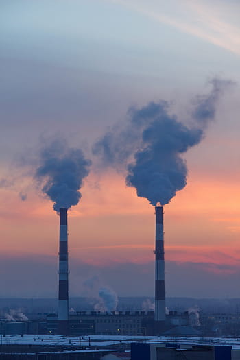 vzduch, chemikálie, chemie, ekologie, životní prostředí, továrna, vysoký, výrobní, trubka, potrubí, rostlina