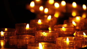 tea lights, candles, candlelight, faith, religion, christianity, flame, commemorate, meditation, prayer, contemplative