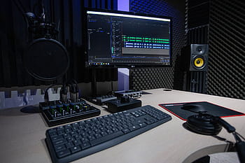 studio, mikrofon, rec, musikk, radio, lyd, mic, stemme, tale, utstyr, innspilling