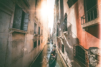 canales de venecia, góndolas, arquitectura, barcos, canal, canal grande, europa, góndola, histórico, casas, italia