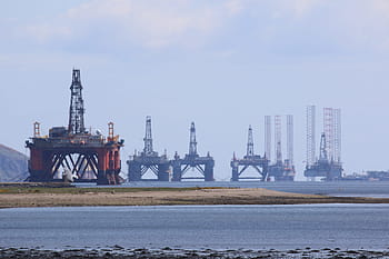 oil rig, scotland, cromarty firth, invergordon, industry, waters, steel, industrial, energy, rig, drilling