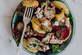 mempersiapkan, enak, sehat, makanan, sayuran, salad, bugar, vegan