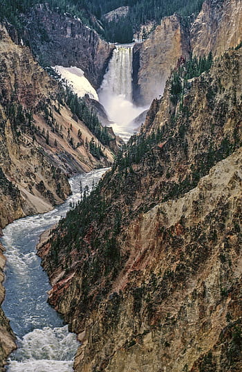 Aussicht, Yosemite, Stürze, National, Amerika, wunderschönen, Kalifornien, Kuppel, fallen, idyllisch, Landschaft