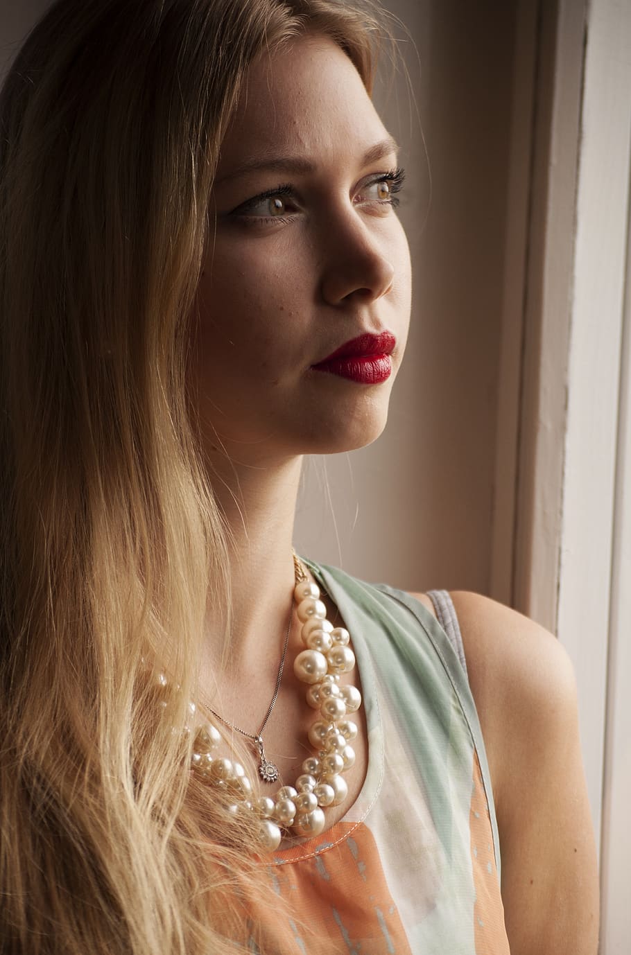 woman, beautiful, fashion, young, girl, natural, light, portrait, window, beauty, stunning