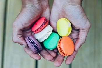 barevné, sladké macarons, barva, barvitý, barvy, dezert, francouzština, macaron, macarons, sladký