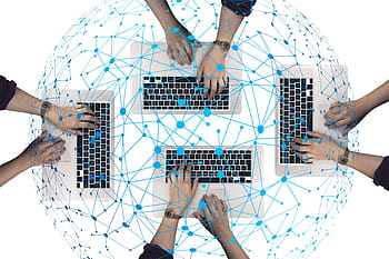 Rete, sociale, astratto, tastiera, Scrivi, mani, rete sociale, logo, networking, social media, icona