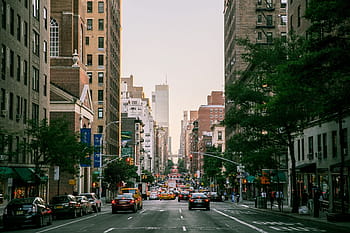 ocupado, rua, novo, york, interseção de tráfego, plano de fundo, arquitetura, paisagem urbana, faixa de pedestres, manhattan, nova iorque