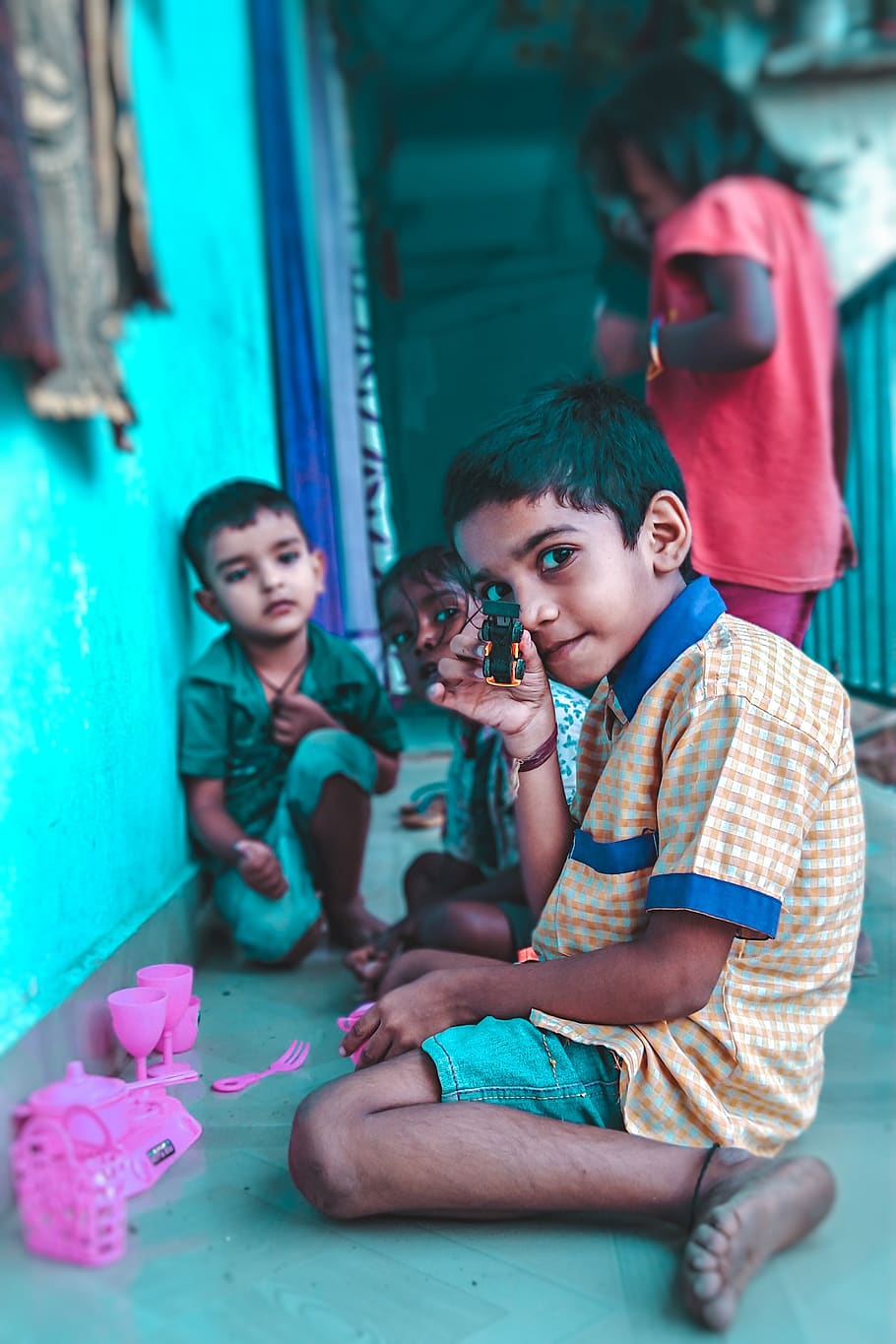 child, happyness, small kid, kid playing, baccha, indian kid, play, game, innocent, village, small town